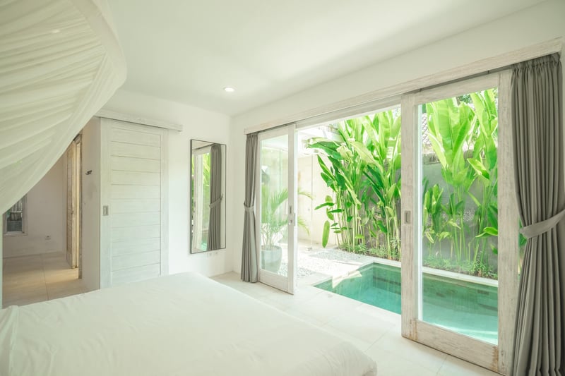 Stylish 1BR pool villa close to beach with office 17