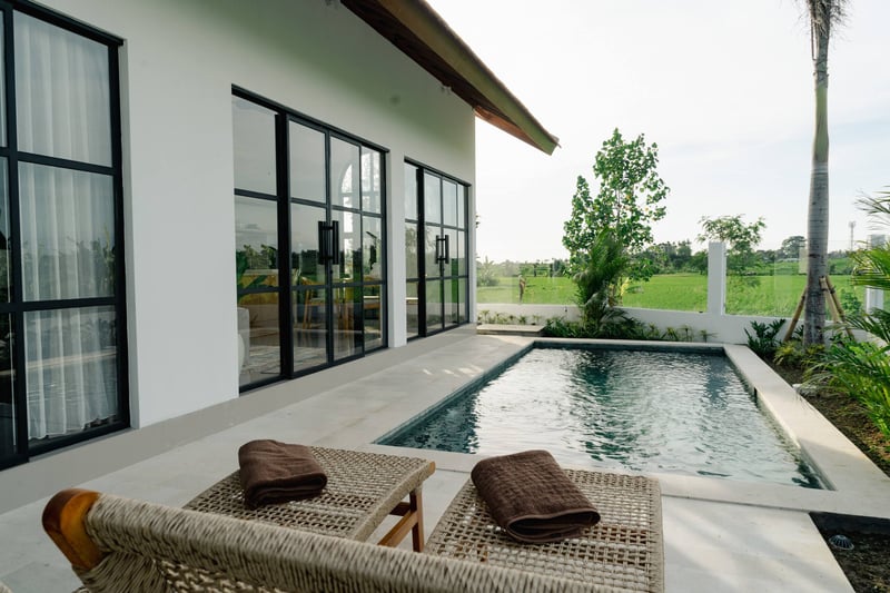 Rice Field View • Quiet Pool Villa Near Canggu 16