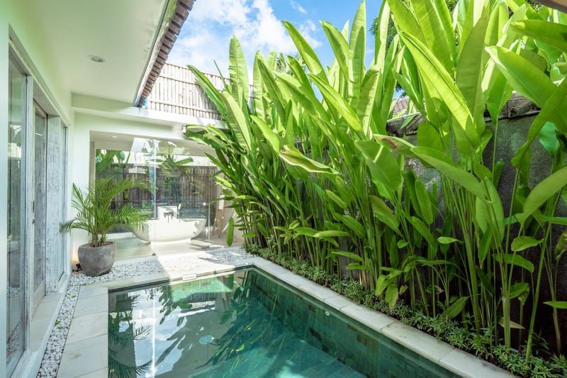 Stylish 1BR pool villa close to beach with office 25