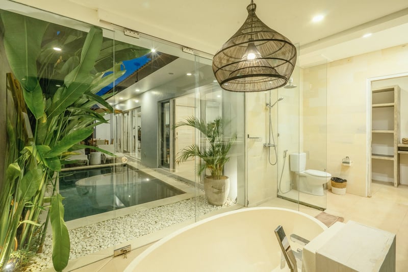 Stylish 1BR pool villa close to beach with office 22