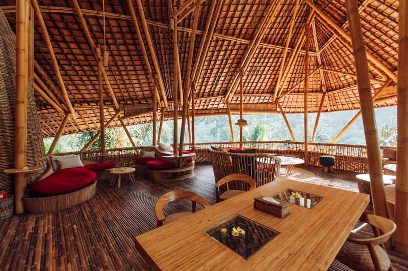 Temple House 3bds Eco Bamboo House Pool River View 6