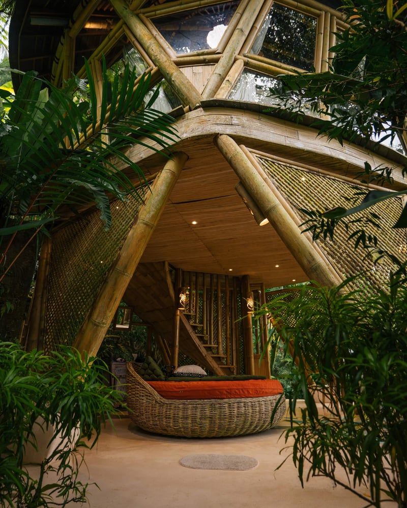Beautiful Bamboo Treehouse with Waterfall & Pool 1
