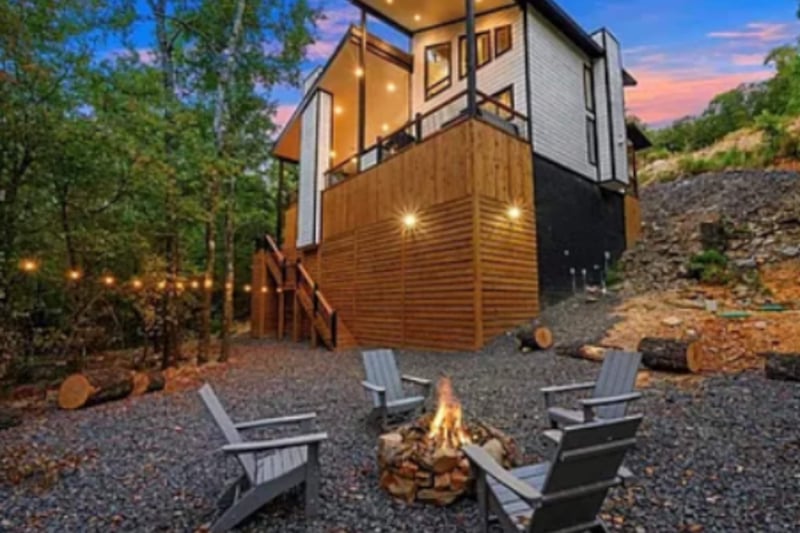 Cabin with Hot Tub, Fire Pit & Fireplace — photo 4