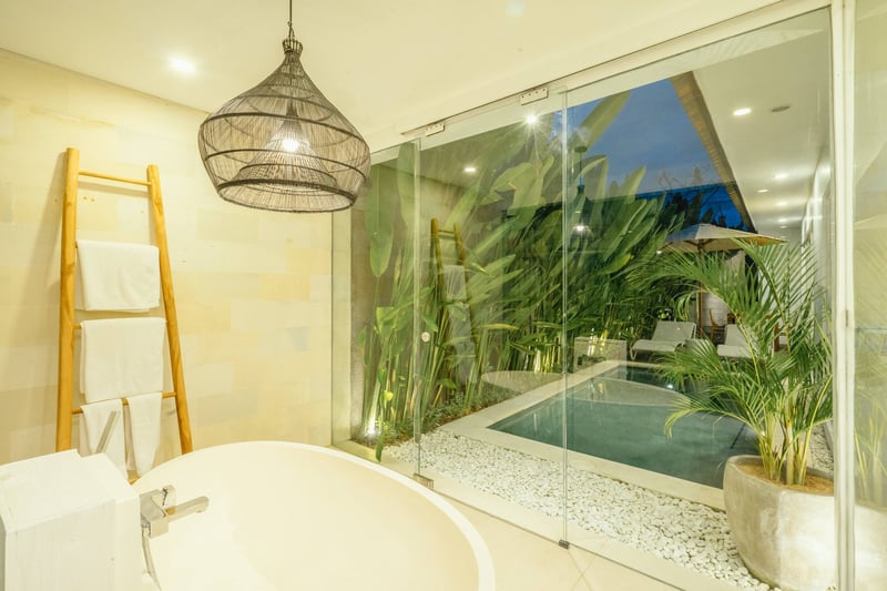 Stylish 1BR pool villa close to beach with office 32