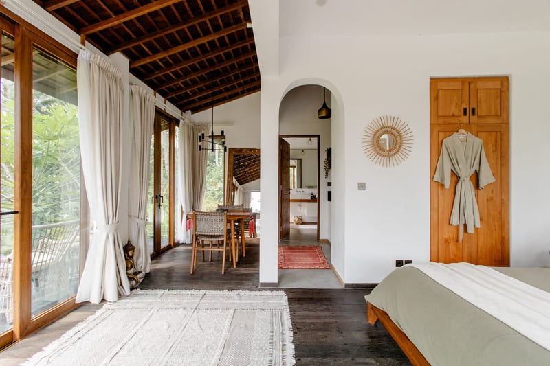 Look Out Across Beautiful Rice Fields From Love Ashram Villa 1