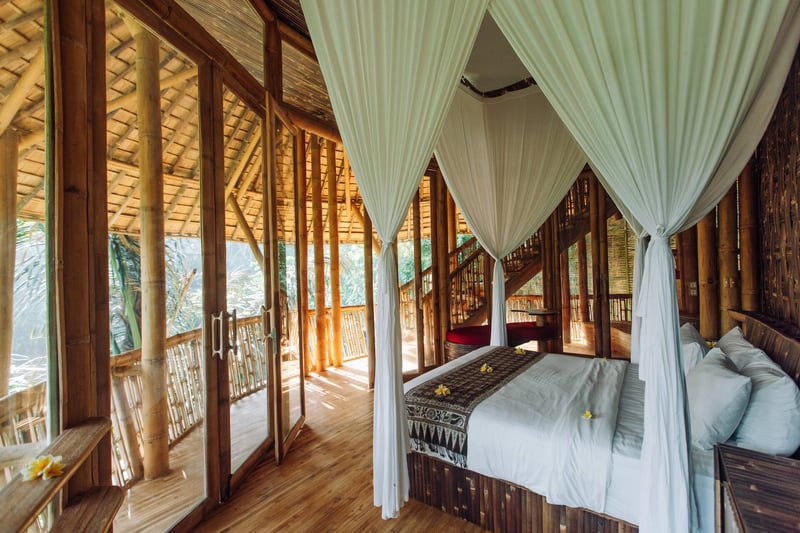 Temple House 3bds Eco Bamboo House Pool River View 9
