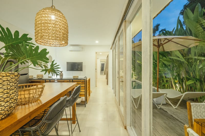 Stylish 1BR pool villa close to beach with office 15