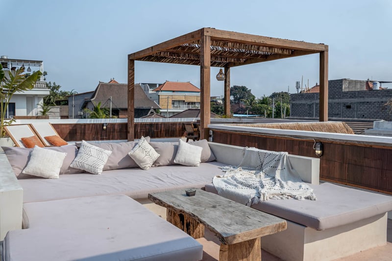 6-person  Boho Villa Canggu Perenenam, Rooftop cinema, pool 32