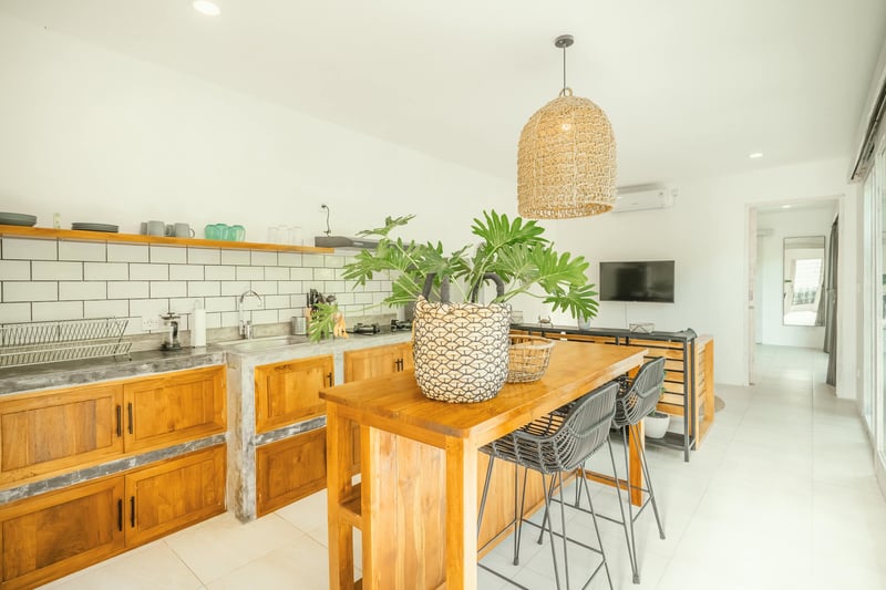 Stylish 1BR pool villa close to beach with office 13