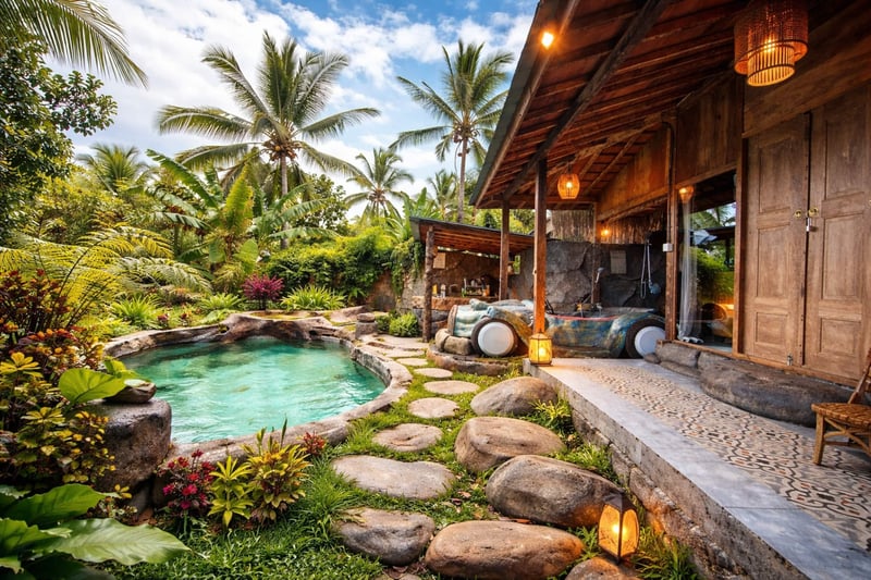 private jungle cabin + private poll + jungle view 36