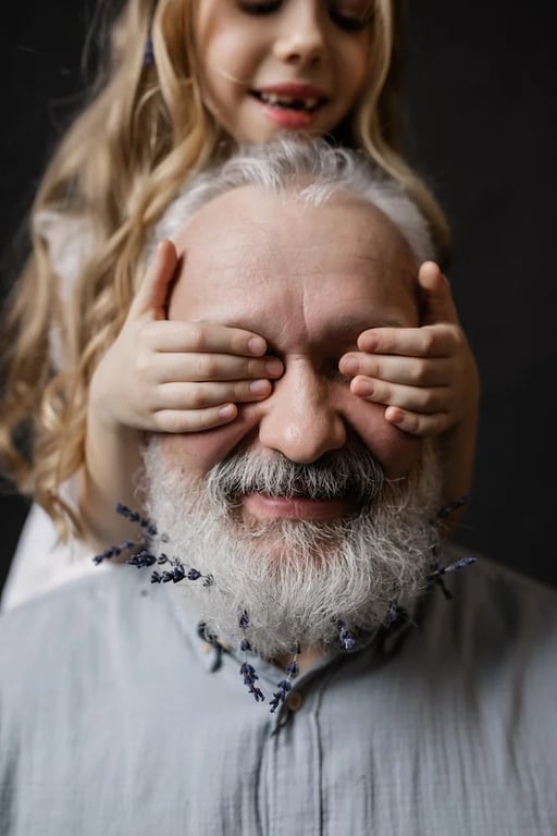 petite fille et son grand père 