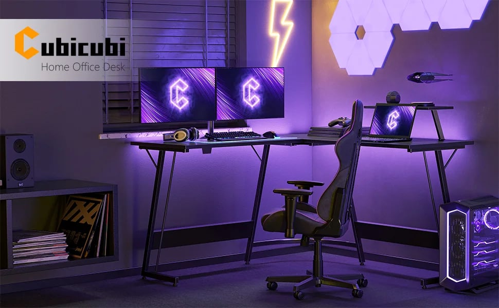 CubiCubi Le Bureau d'angle pour Faire une Chambre de Gamer 2023 Élégante