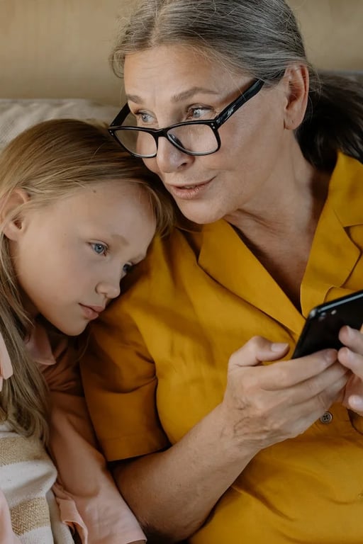 grand mère et petite fille