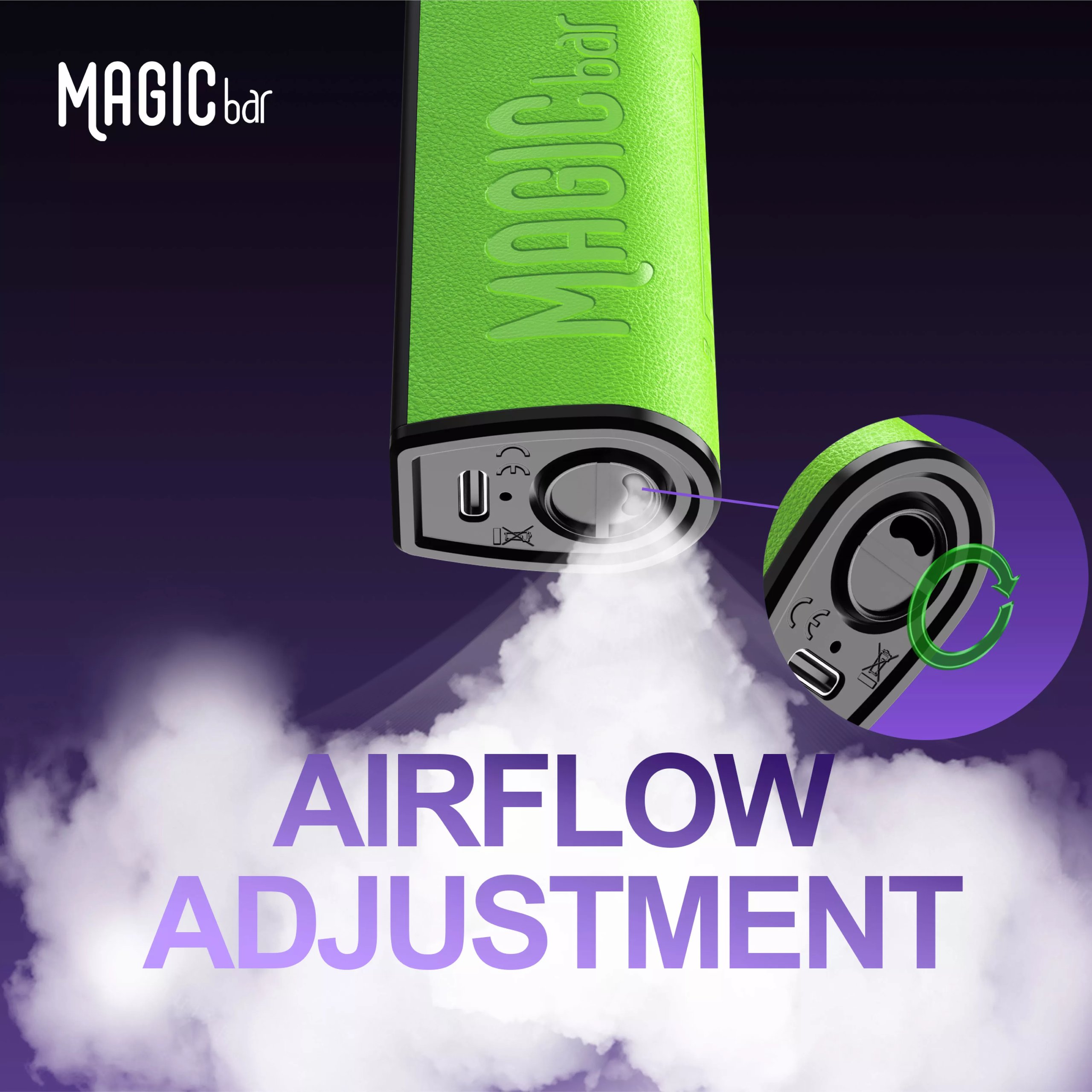 Magic Bar Alpha 20000 Puffs – Original Authentic Rechargeable Disposable Shisha Smoke Vape Pen with Low Nicotine