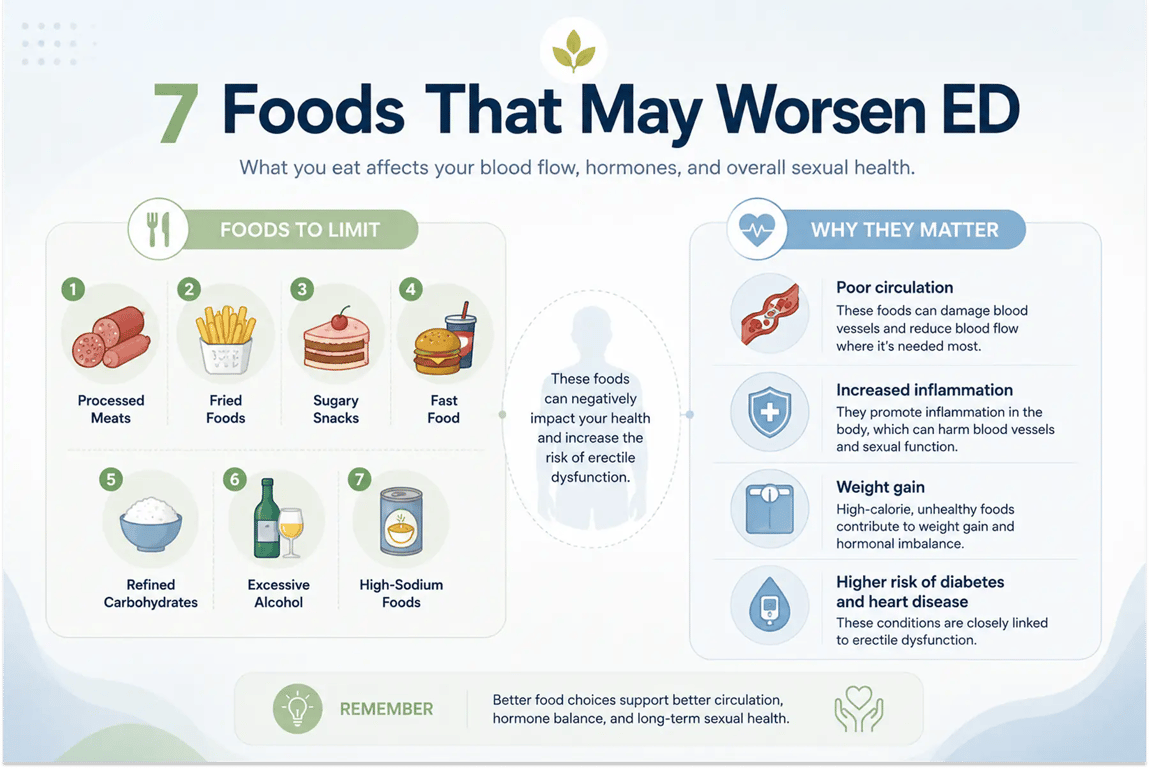 Worst Foods for Erectile Dysfunction: What to Avoid for Better Performance