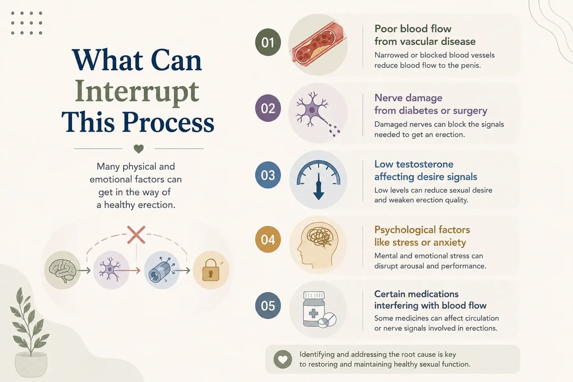 What can Interrupt Erection Working
