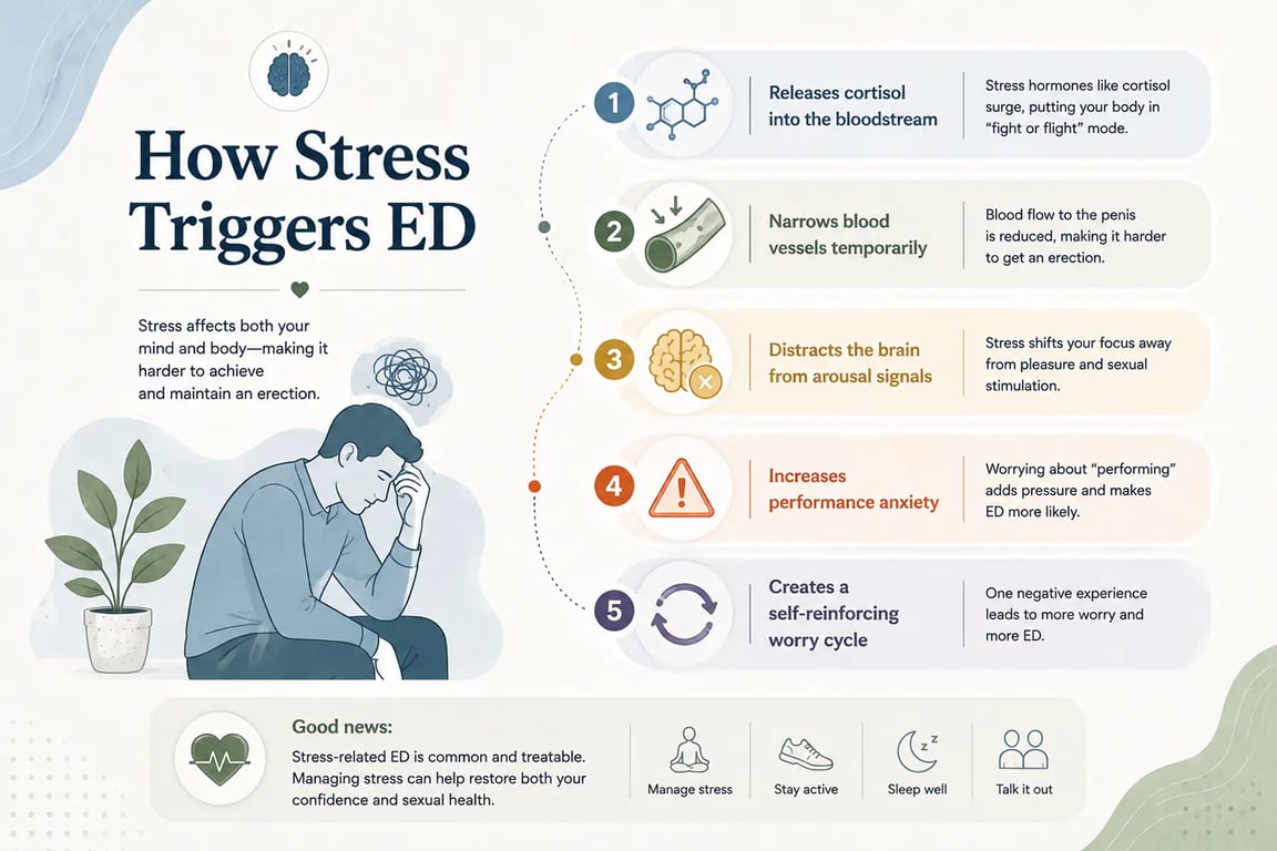 Stress-Induced Erectile Dysfunction Why It's Different From Physical ED