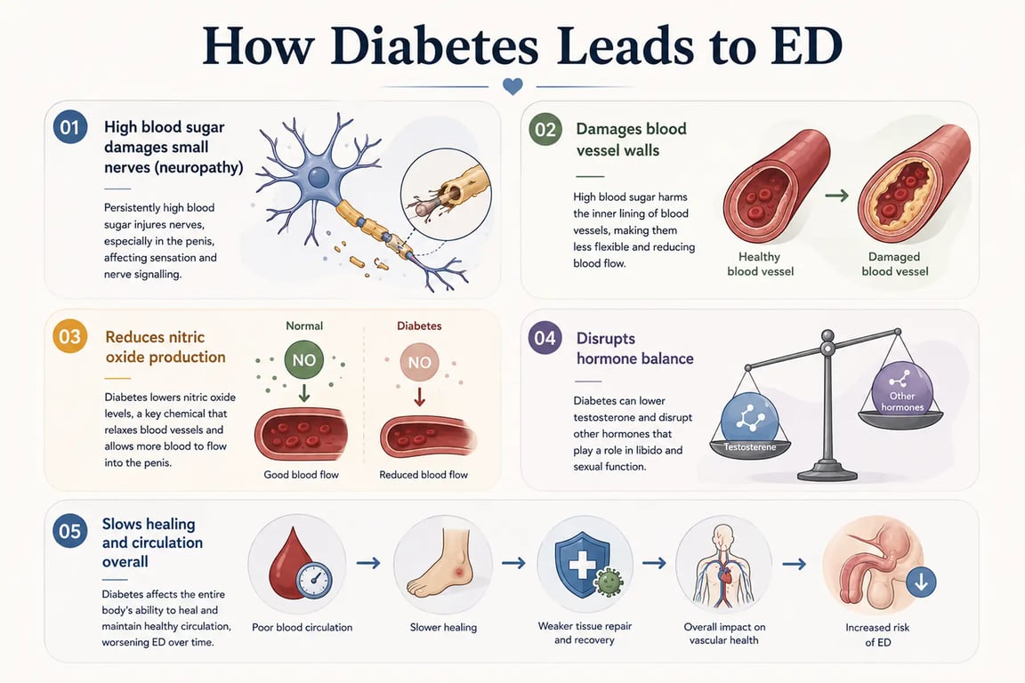 Diabetes and Erectile Dysfunction: The Nerve Damage Link Most Men Never Get Warned About