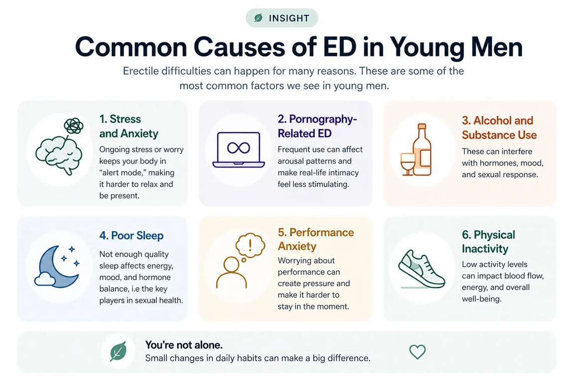 Erectile Dysfunction for Young Men Infographic