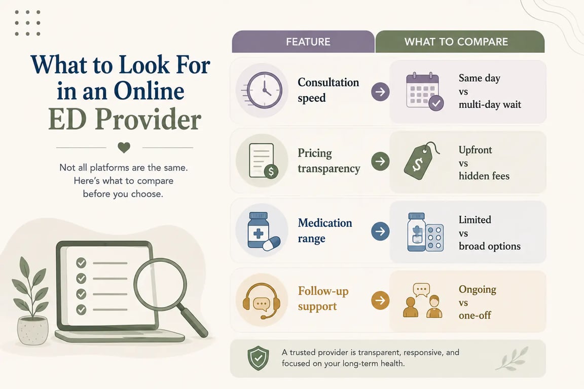 DirectMeds vs Other Telehealth ED Providers: Which Is Right for You