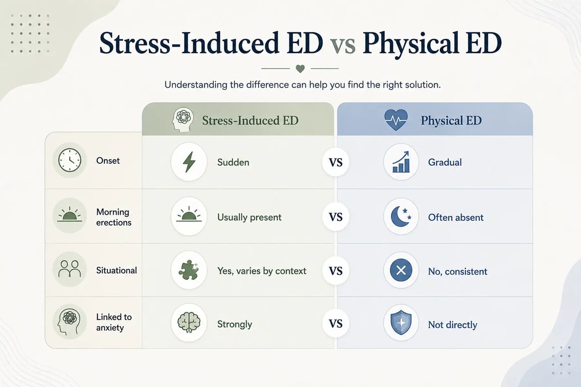 Stress-Induced Erectile Dysfunction Why It's Different From Physical ED
