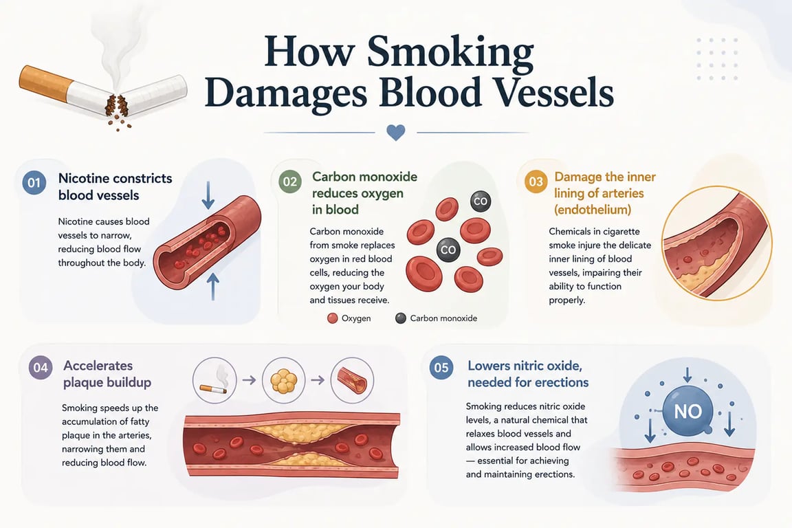 How Smoking Damages Blood Flow and Causes Erectile Dysfunction (And What Reverses It)