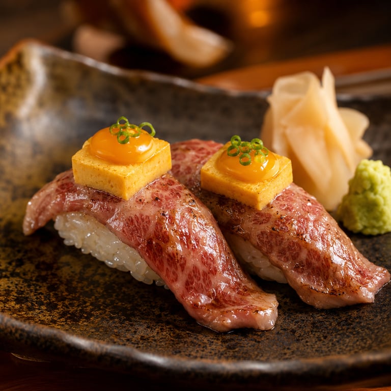 A4 Beef Sushi Tamago