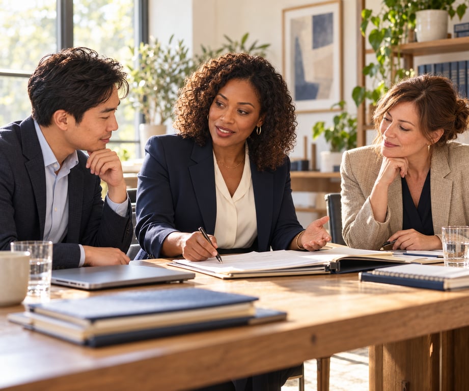 A business team planning its next stage of growth