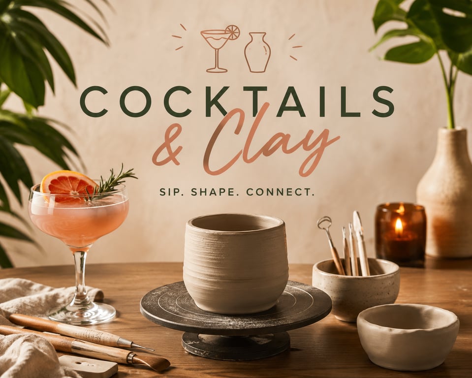 Cocktails & Clay experience