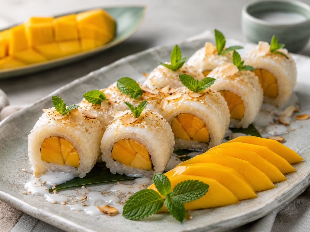 Mango Sticky Rice Roll