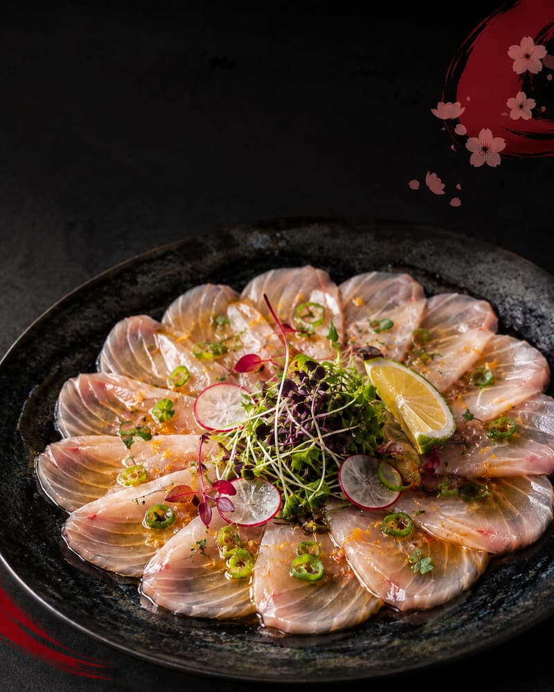 Hamachi usuzukuri carpaccio