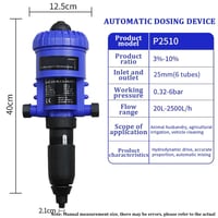 Pompă dozatoare cu injecție de îngrășământ reglabilă JIAYITONG, rată 0,2-2%, 3/4" — defectă, pentru piese: carcasă inferioară principală ruptă (stare: vezi poza nr. 2) 10