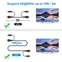 Yinker 3m HDMI KVM Kábel - USB A-B Csatlakozókkal, 4K@60Hz Felbontás, Aranyozott Csatlakozók, PC Kompatibilis, Fekete 7