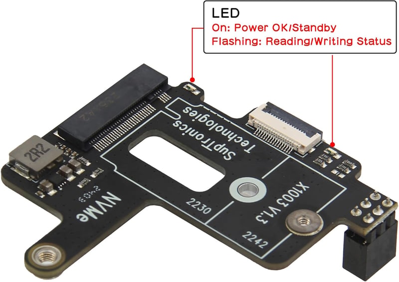Raspberry Pi 5 NVMe SSD bővítőkártya aktív hűtéssel - Geekworm X1003