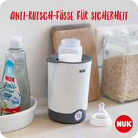 NUK Thermo Express Plus Cumisüveg Melegítő - Gyors 90 Másodperces Melegítés Otthon és Utazáshoz, Autós Adapter Kábellel, Fehér 6