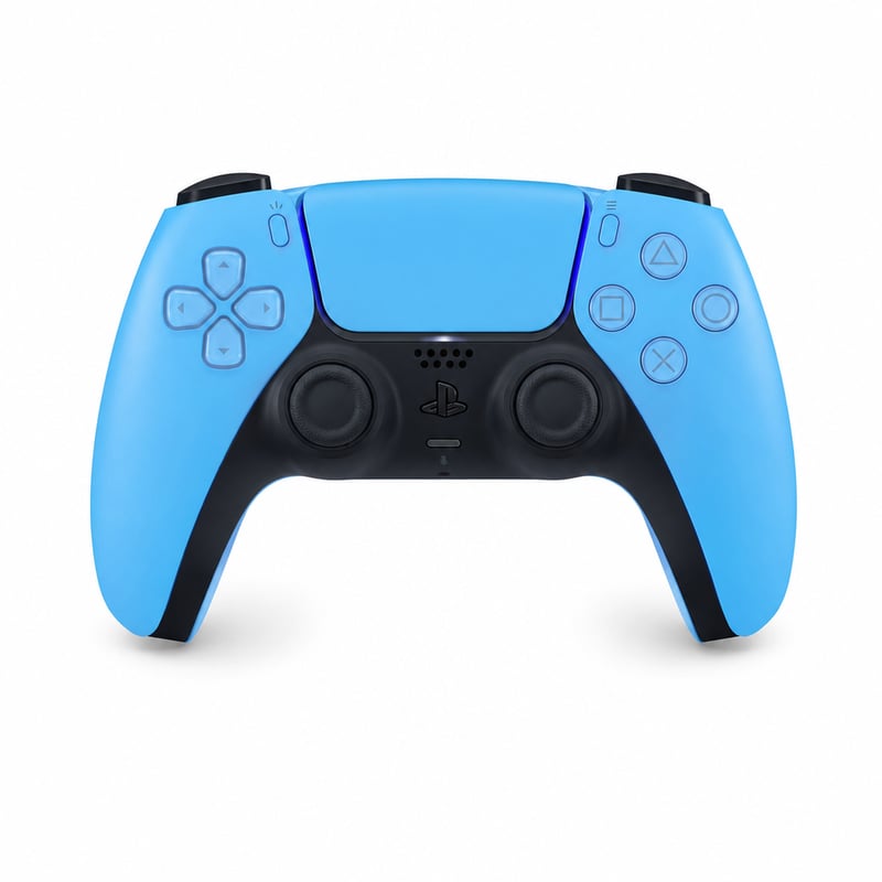 Controller wireless Sony DualSense - culoare Starlight Blue, pentru PS5, stare utilizată — fără cablu de încărcare USB (stare: vezi poza a 2-a)