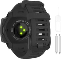 MoKo Szilikon Óraszíj Garmin Instinct/Instinct Solar/Tactical/Instinct 2 GPS Okosórához - Állítható Sportpánt Csuklóra (125-200mm), Fekete 1
