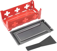 Piros Mini Raclette Sajtolvasztó Készlet Pálcikákkal, Hordozható 6