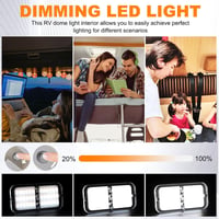 Kriogor LED Mennyezeti Lámpa Lakóautóba, 12V, Távirányítós, 4 Üzemmód, 700LM, 2db 7