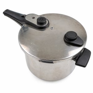 Jata HOLL2230 gyorsfőző edény 10 literes rozsdamentes acél, indukciós és minden tűzhelyhez alkalmas, 24 cm átmérő, használt