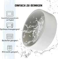 SPUNKYJUNKY 15° Dőlésszögű Kerámia Etetőtál Fa Állvánnyal - 2x400ml Szürke Kutyatál Lapos Orrú Kisállatok Számára, Csúszásmentes 6