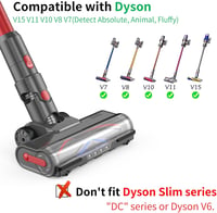 Dyson V7-V15 porszívókhoz LED-es padlókefe, puha sörtékkel - Univerzális tartozék 2