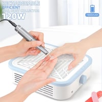 Profi 120W-os Fehér Körömreszelék Porszívó Erős Ventilátorral - Műkörmös Szalon Kellék 2