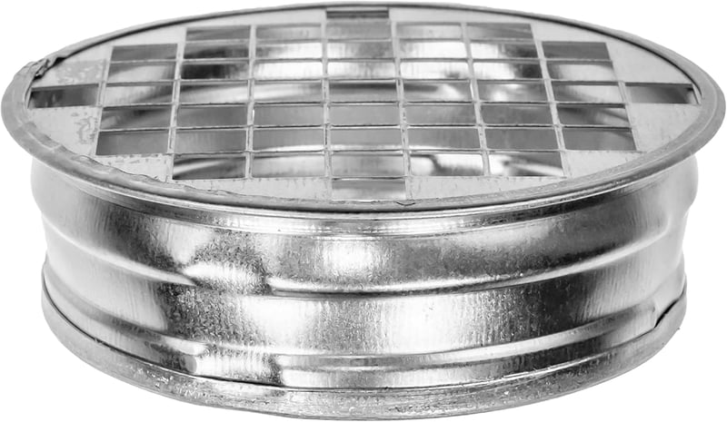 Vent Systems 100 mm Kerek Horganyzott Acél Szellőzőcső Fedél Alumínium Hálóval - Csővég Sapka Szárítóhoz, Fűtéshez, Légkondicionálóhoz - Kül