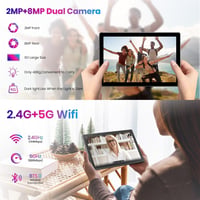 TPZ T10B Android 14 Tablet 10.1" - 10GB RAM + 64GB + 1TB Bővíthető Tárhely, WiFi 6, Octa-Core, 6000mAh Akku, FHD IPS Kijelző, Szürke 7