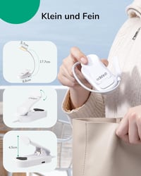 EDISHINE USB Tölthető Olvasólámpa Csipesszel - 3 Színmódú LED Könyvlámpa, Folyamatosan Szabályozható, Szembarát Fény Ágyhoz, Autóhoz 7