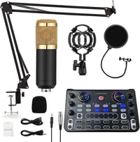 RUBEHOOW Mixer Kit DJ Controller BM800 Mikrofon Élő Előadáshoz Karaoke Felvételhez 5