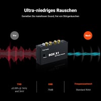 Fosi Audio Box X1 MM lemezjátszó előerősítő, fejhallgató és RCA kimenettel 2