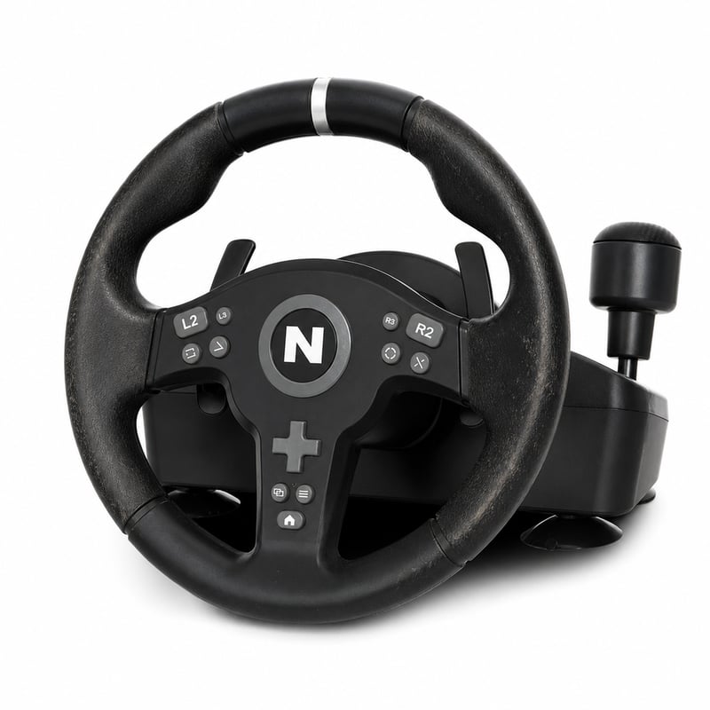 NITHO Drive Pro V200 Versenykorány és Pedál Szett — hibás, részben működik: forgásérzékelési hiba, driftelés (állapot: lásd a 2. képet)