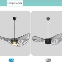 HRGKLMN Vertigo Függőlámpa - Állítható Magasságú Retro Szalmakalap Csillár, E27, 18W, 800 Lumen, Fekete, 100 cm, Nappali és Hálószoba Világí 4
